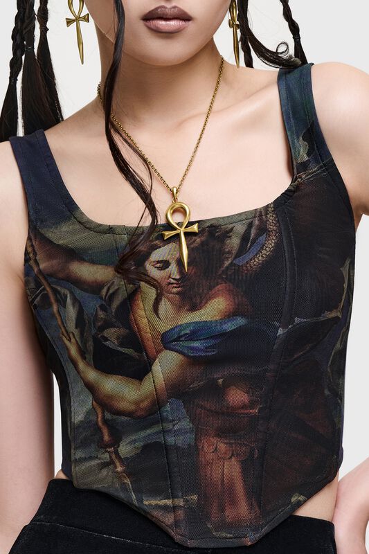 Killstar Cathedral Gardens - Crypt Garden Corset Korsett multicolor in 4XL